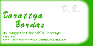 dorottya bordas business card